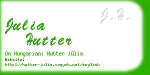 julia hutter business card