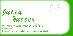 julia hutter business card